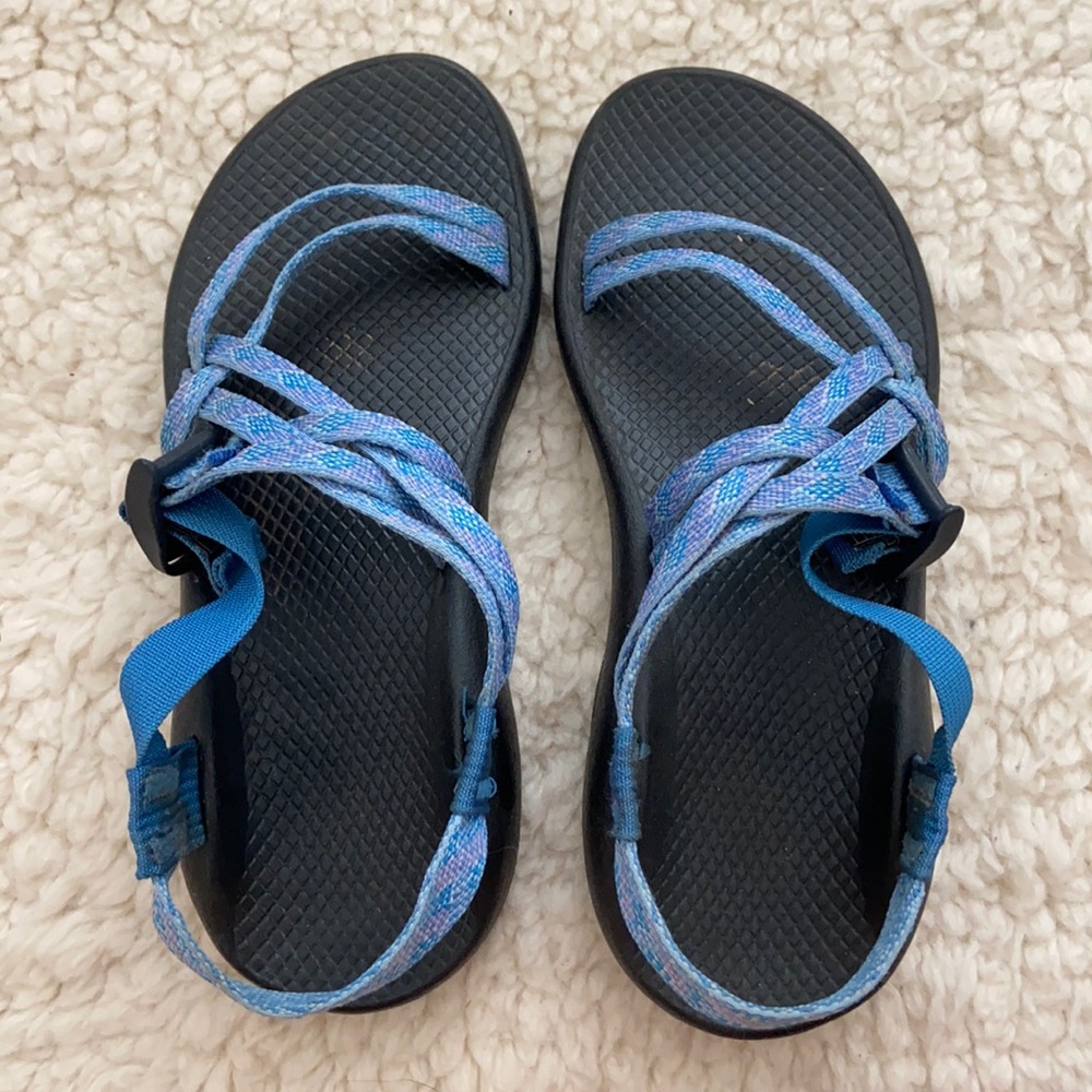 Chaco braid blue sandals